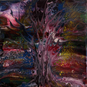 “The Myriad Tree” Dual-Light Blacklight Reactive Canvas Art