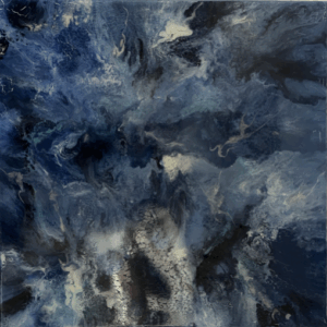 "Tempest Veil” Abstract Ocean Storm Canvas Art