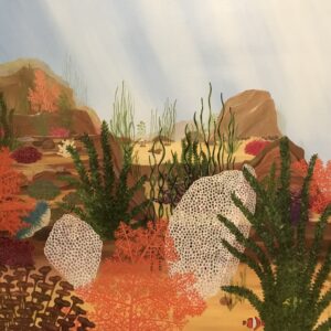 “Coral Symphony” Underwater Reef Landscape Canvas Art