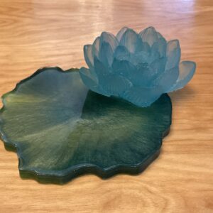 Drk-green-clear-teal Lily Pad Teal