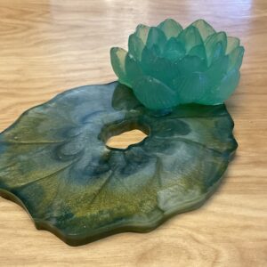 Drk-green-teal Lily Pad Gold