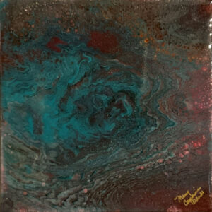 10x10 Maroon-teal-black